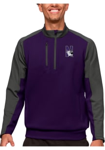 Antigua Northwestern Wildcats Mens Purple Team Long Sleeve 1/4 Zip Pullover