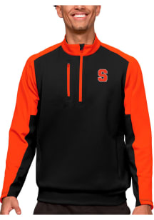 Antigua Syracuse Orange Mens Black Team Long Sleeve 1/4 Zip Pullover
