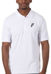 Antigua San Antonio Spurs Mens White Legacy Pique Short Sleeve Polo