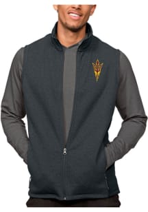 Antigua Arizona State Sun Devils Mens Charcoal Course Sleeveless Jacket