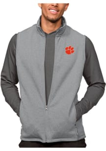 Antigua Clemson Tigers Mens Grey Course Sleeveless Jacket