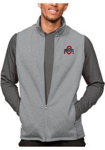 Antigua Ohio State Buckeyes Mens Grey Course Sleeveless Jacket