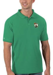 Antigua Boston Celtics Mens Green Legacy Pique Short Sleeve Polo