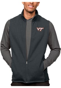 Antigua Virginia Tech Hokies Mens Charcoal Course Sleeveless Jacket