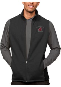 Antigua Washington State Cougars Mens Black Course Sleeveless Jacket