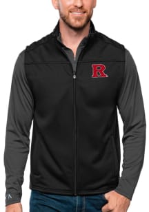 Antigua Rutgers Scarlet Knights Mens Black Links Golf Sleeveless Jacket