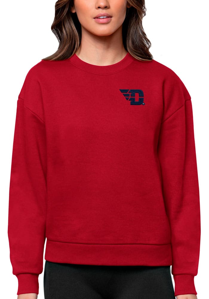 Antigua Dayton Flyers Womens Victory Crew Sweatshirt