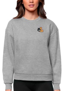 Antigua Loyola Ramblers Womens Grey Victory Crew Sweatshirt