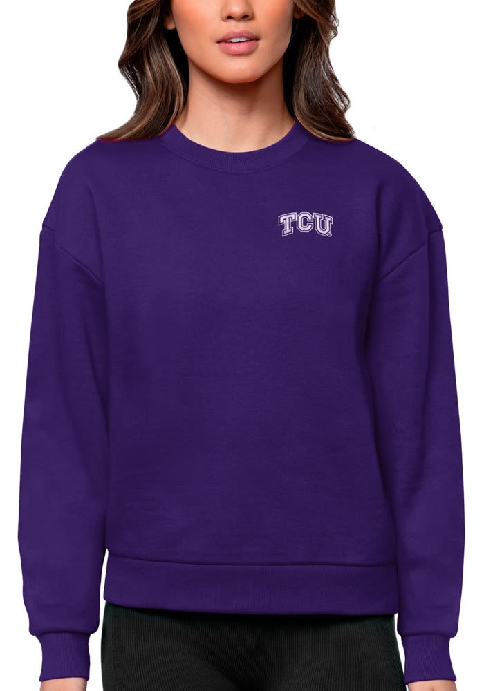売れ筋商品|||アンティグア カットソー トップス レディース Women's Purple TCU Horned Frogs Victory Crewneck Pullover Sweatshirt Purple TCU Horned Frogs Antigua Crew Sweatshirt Womens DKPURPLE