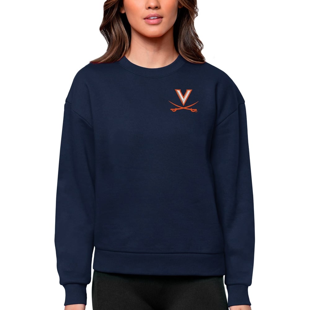 Virginia Cavaliers Crewneck Sweatshirt - Official NCAA Licensed, Navy, Large (Arch & Logo Print)