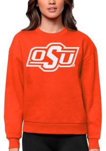 Antigua Oklahoma State Cowboys Womens Orange Victory Crew Sweatshirt