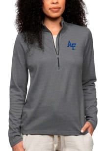 Antigua Air Force Womens Charcoal Epic 1/4 Zip Pullover