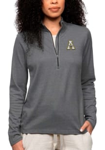 Antigua App State Mountaineers Womens Charcoal Epic 1/4 Zip Pullover