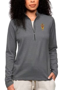 Antigua Arizona State Womens Charcoal Epic 1/4 Zip Pullover