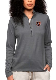 Antigua  Womens Charcoal Epic 1/4 Zip Pullover