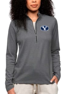 Antigua BYU Cougars Womens Charcoal Epic 1/4 Zip Pullover
