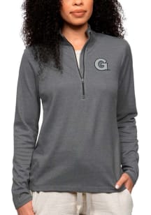 Antigua Georgetown Hoyas Womens Charcoal Epic 1/4 Zip Pullover