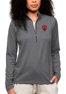 Antigua Indiana Womens Charcoal Epic 1/4 Zip Pullover