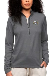 Antigua Marquette Womens Charcoal Epic 1/4 Zip Pullover