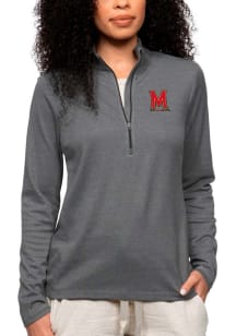 Antigua Maryland Terrapins Womens Charcoal Epic 1/4 Zip Pullover