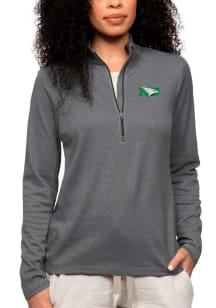 Antigua UND Womens Charcoal Epic 1/4 Zip Pullover