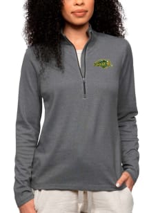Antigua NDSU Bison Womens Charcoal Epic 1/4 Zip Pullover