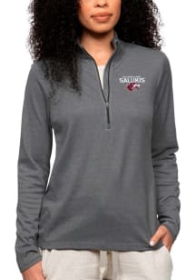 Antigua Southern Illinois Womens Charcoal Epic 1/4 Zip Pullover