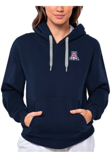 Antigua Arizona Wildcats Womens Navy Blue Victory Hooded Sweatshirt