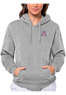 Antigua Arizona Wildcats Womens Grey Victory Hooded Sweatshirt