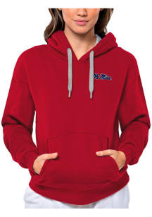 Antigua Ole Miss Rebels Womens Red Victory Hooded Sweatshirt