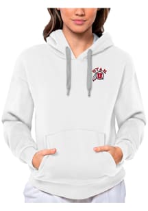 Antigua Utah Utes Womens White Victory Hooded Sweatshirt
