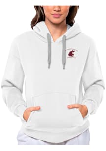 Antigua Washington State Cougars Womens White Victory Hooded Sweatshirt
