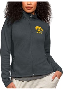 Antigua Iowa Hawkeyes Womens Charcoal Course Light Weight Jacket
