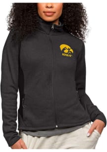 Antigua Iowa Hawkeyes Womens Black Course Light Weight Jacket