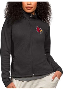 Antigua Louisville Cardinals Womens Black Course Light Weight Jacket