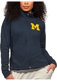 Antigua Michigan Wolverines Womens Navy Blue Course Light Weight Jacket