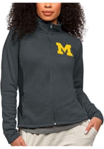 Antigua Michigan Wolverines Womens Charcoal Course Light Weight Jacket