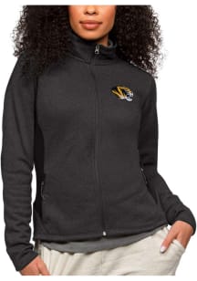 Antigua Missouri Tigers Womens Black Course Long Sleeve Full Zip Jacket