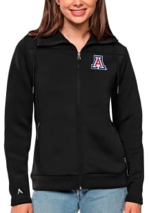 Antigua Arizona Wildcats Womens Black Protect Long Sleeve Full Zip Jacket