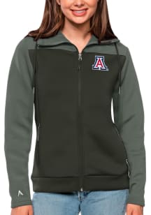 Antigua Arizona Wildcats Womens Grey Protect Long Sleeve Full Zip Jacket