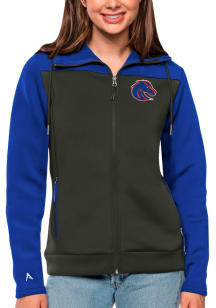 Antigua Boise State Broncos Womens Blue Protect Long Sleeve Full Zip Jacket