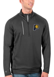 Antigua Indiana Pacers Mens Grey Generation Long Sleeve 1/4 Zip Pullover