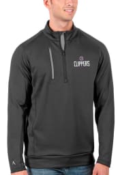 Antigua Los Angeles Clippers Mens Grey Generation Long Sleeve 1/4 Zip Pullover