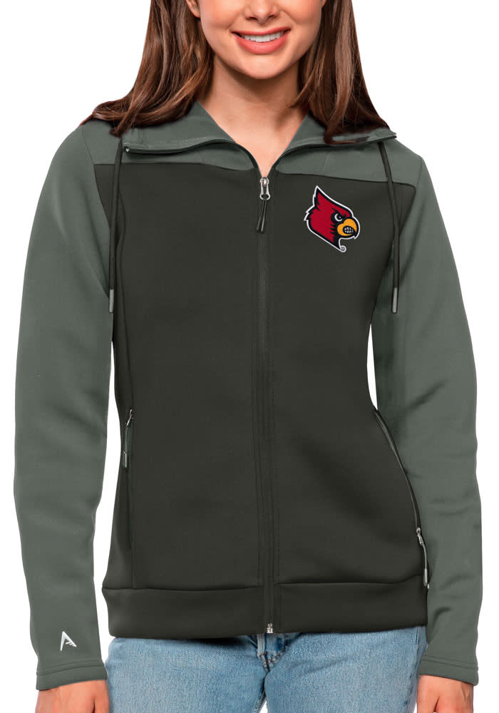 Women's Gameday Couture White Louisville Cardinals Scout Fleece Pullover  Hoodie