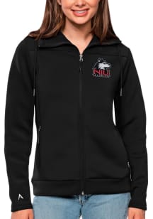 Antigua Northern Illinois Huskies Womens Black Protect Long Sleeve Full Zip Jacket