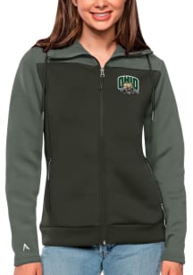 Antigua Ohio Bobcats Womens Grey Protect Long Sleeve Full Zip Jacket