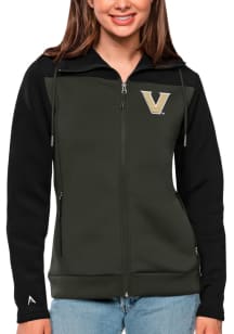 Antigua Vanderbilt Commodores Womens Black Protect Long Sleeve Full Zip Jacket