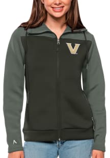 Antigua Vanderbilt Commodores Womens Grey Protect Long Sleeve Full Zip Jacket