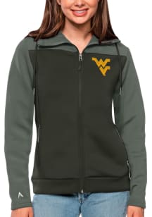 Antigua West Virginia Mountaineers Womens Grey Protect Medium Weight Jacket