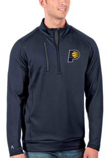 Antigua Indiana Pacers Mens Navy Blue Generation Long Sleeve 1/4 Zip Pullover